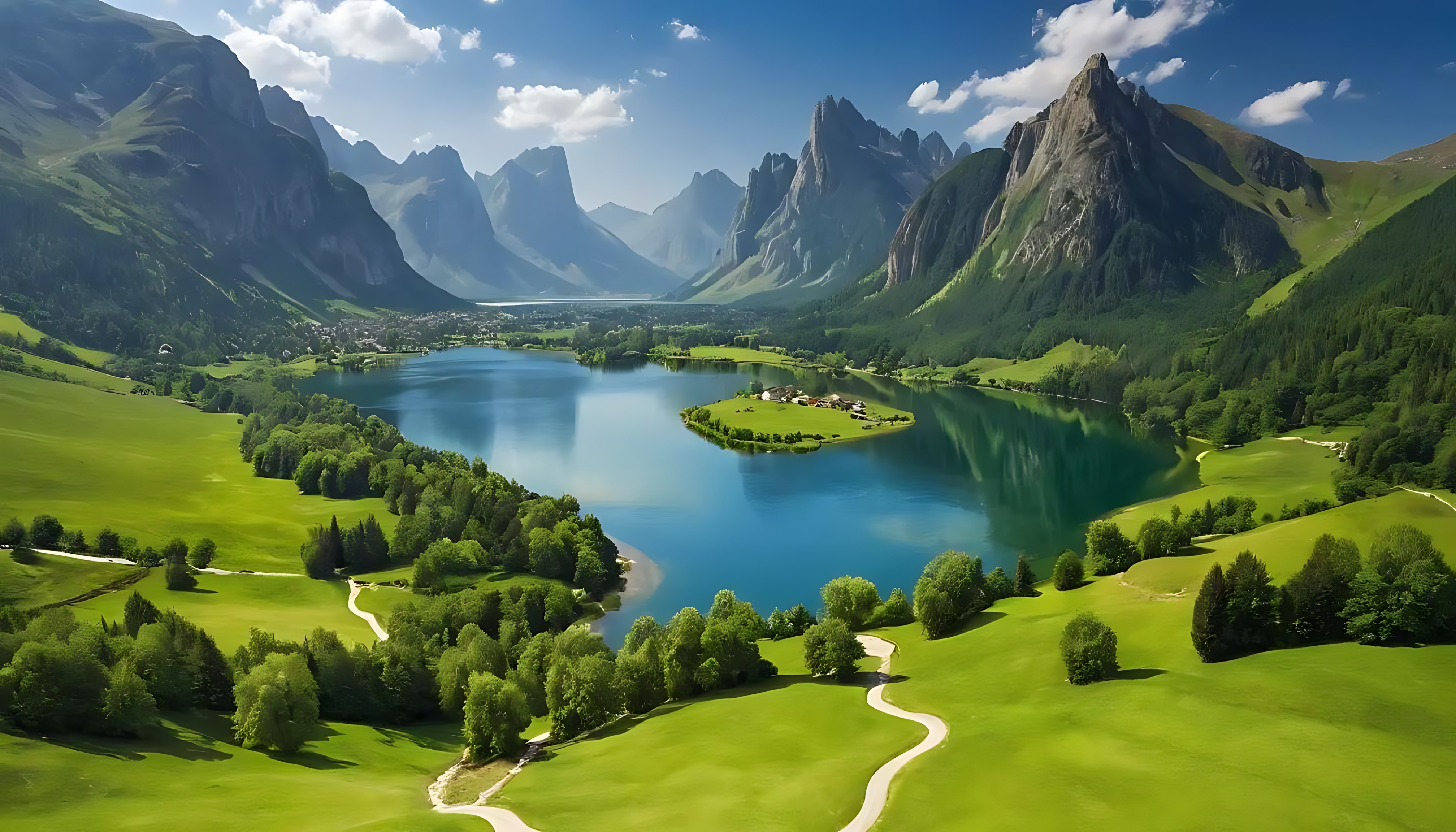 Pemandangan Desa Banjarsawah